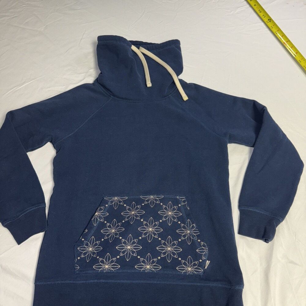 Burton Women's Indie Trip Crush Neck Sweater With Kangaroo Pocket Blue Size XS